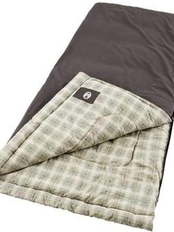 Coleman Heritage Big & Tall 10°F Flannel Sleeping Bag, XL Sleeping Bag Fits Adults up to 6ft 7in Tall, Machine Washable, Great for Camping, Hunting, Guests, & More