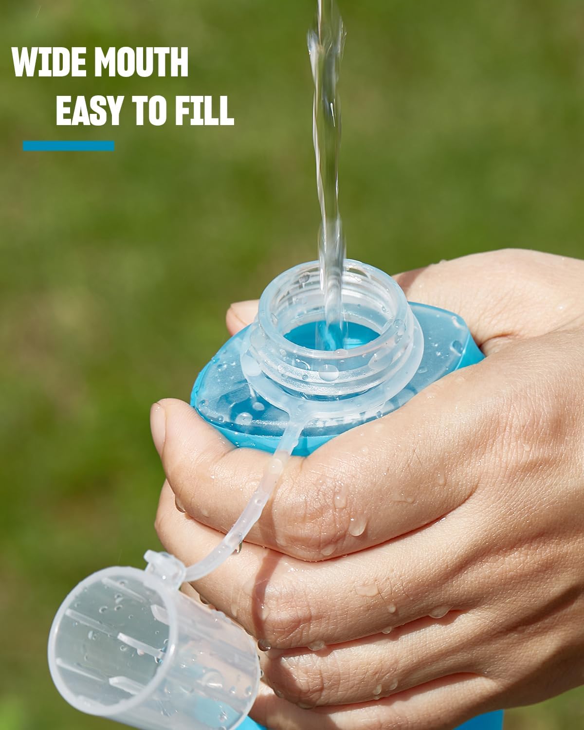 Running Vest Soft Flask, BPA-Free 500ml Collapsible Water Bottle for Hydration Backpack, Folding Running Water Bottle for Running Hiking Cycling Climbing (Pink, 500 ML) - Image 3