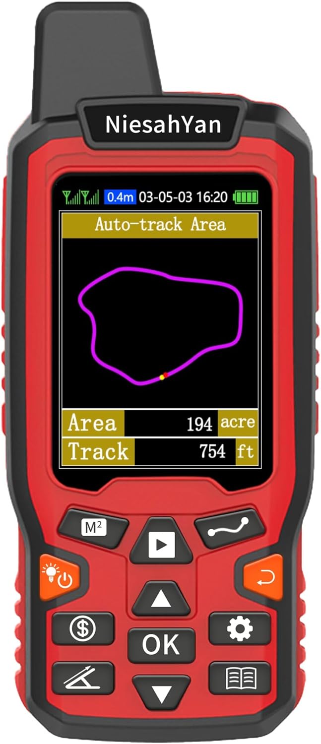ZL180 Handheld GPS for Surveying, High Precision Rugged Land Surveying Equipment for Ranches, Garden, Farmland and Parking Area Distance Measurement
