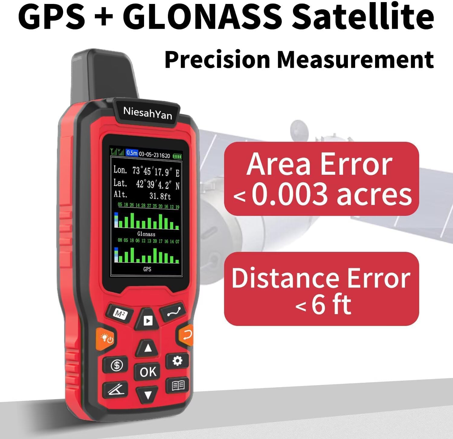 ZL180 Handheld GPS for Surveying, High Precision Rugged Land Surveying Equipment for Ranches, Garden, Farmland and Parking Area Distance Measurement - Image 5